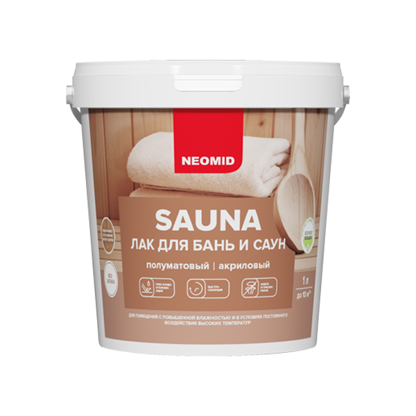 Лак для бань и саун Neomid Лак для бань и саун Neomid